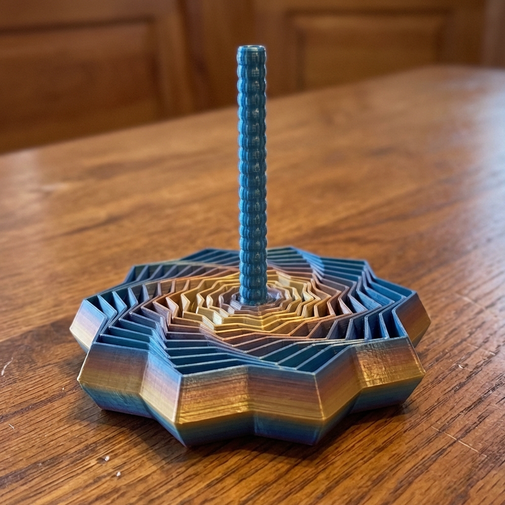 Fidget AURORA SPIRE na mizi kot desk accessory