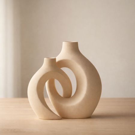 Minimalistična vaza z valovitimi oblikami